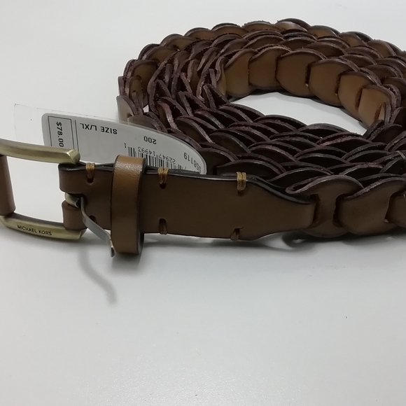 New Michael Kors Leather linked Belt size L-XL - Picture 1 of 6